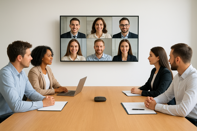 Ook video conferencing is mogelijk in het doprshuis